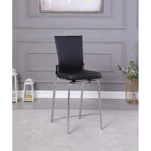 Chintaly MOLLY Contemporary Motion Back Counter Stool w/ Chrome Frame - Red