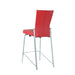 Chintaly MOLLY Contemporary Motion Back Counter Stool w/ Chrome Frame - Red