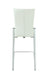Chintaly MOLLY Contemporary Motion Back Counter Stool w/ Chrome Frame - White