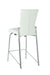 Chintaly MOLLY Contemporary Motion Back Bar Stool w/ Chrome Frame - White