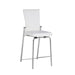 Chintaly MOLLY Contemporary Motion Back Counter Stool w/ Chrome Frame - White