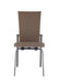 Chintaly MOLLY Contemporary Motion-Back Side Chair w/ Brushed Steel Frame - 2 per box - Beige