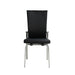 Chintaly MOLLY-LTH Contemporary Motion-Back Leather Upholstered Side Chair w/ Chrome Frame - 2 per box