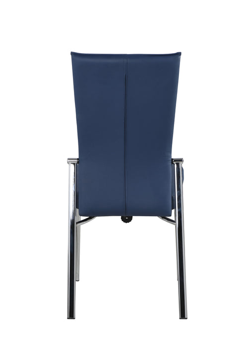 Chintaly MOLLY Contemporary Motion-Back Side Chair w/ Chrome Frame - 2 per box - Blue