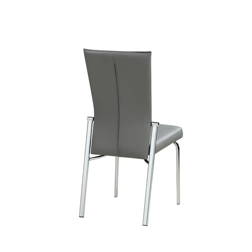 Chintaly MOLLY Contemporary Motion-Back Side Chair w/ Chrome Frame - 2 per box - Gray