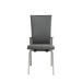 Chintaly MOLLY Contemporary Motion-Back Side Chair w/ Brushed Steel Frame - 2 per box - Gray