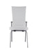 Chintaly MOLLY Contemporary Motion-Back Side Chair w/ Brushed Steel Frame - 2 per box - White