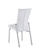 Chintaly MOLLY Contemporary Motion-Back Side Chair w/ Brushed Steel Frame - 2 per box - White