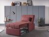 Bellona Mello Pull Out Sleeper Chair with Reclining Back Corvet Burgundy