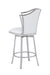 Chintaly NADIA Contemporary White Swivel Counter Stool w/ Design Back
