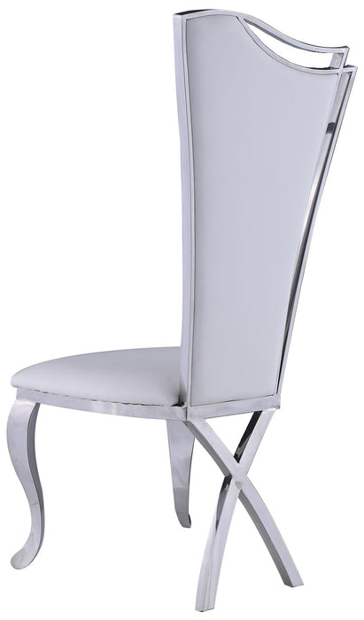 Chintaly NADIA Contemporary High-Back Side Chair - 2 per box - White