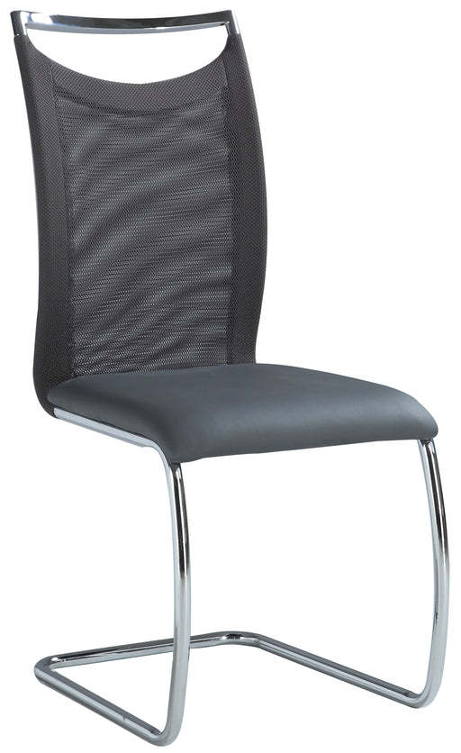 Chintaly NADINE-SC Meshed Back Cantilever Side Chair - 2 per box - Gray