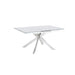 Chintaly NALA Dining Set w/ Pop-up Extendable Ceramic Top Table & 4 Cantilever Chairs