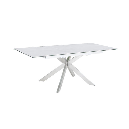 Chintaly NALA Dining Table w/ Ceramic Top & Pop-up Extension