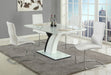 Chintaly NATASHA Modern Dining Table w/ Starphire Glass Top