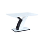 Chintaly NATASHA Modern Dining Table w/ Starphire Glass Top