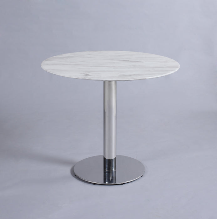 Chintaly NOEMI 36" Round Solid Carrara Marble Bistro Top