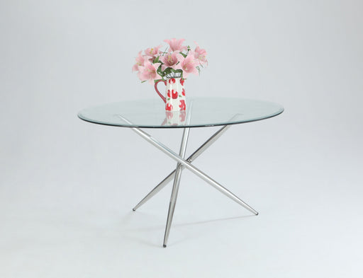 Chintaly PATRICIA Contemporary Dining Round Glass Table