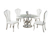 Chintaly RAEGAN Dining Set w/ Glass Table Top & 4 Shell-back Side Chairs