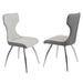 Chintaly SANDRA Contemporary Dining Set w/ Marbleized Melamine Table Top & Gray Chairs