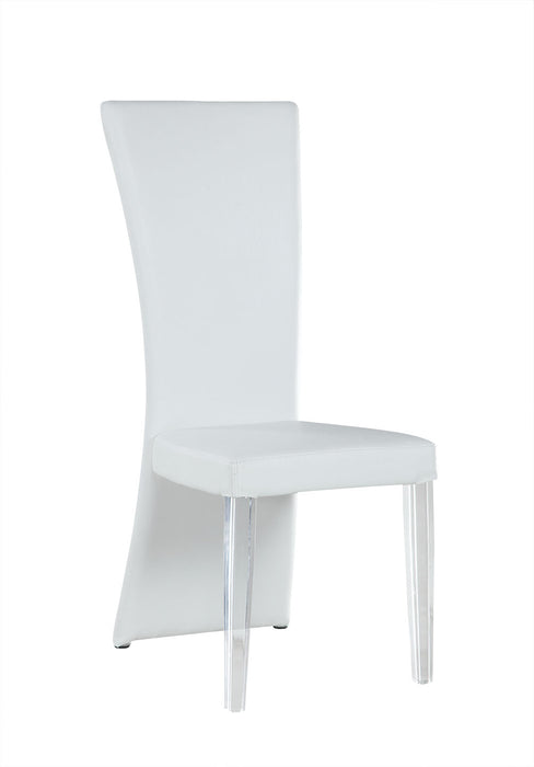Chintaly SIENA Contemporary High-Back Side Chair w/ Acrylic Legs - 2 per box