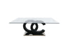 Global Furniture Matte Black & Stainless Steel Coffee Table