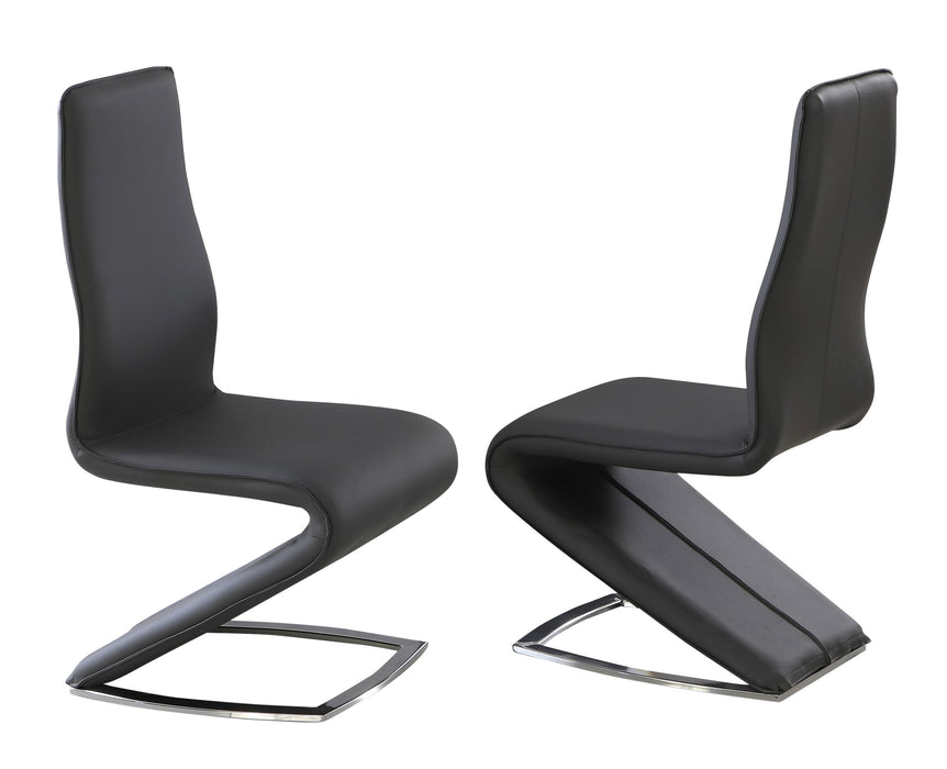 Chintaly TARA Modern Z-Shaped Side Chair - 2 per box - Gray