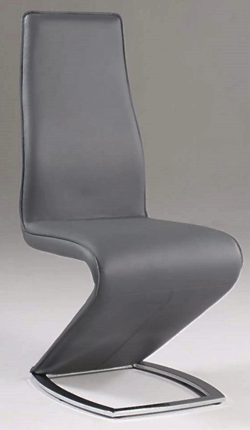 Chintaly TARA Modern Z-Shaped Side Chair - 2 per box - Gray