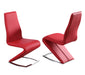 Chintaly TARA Modern Z-Shaped Side Chair - 2 per box - Red