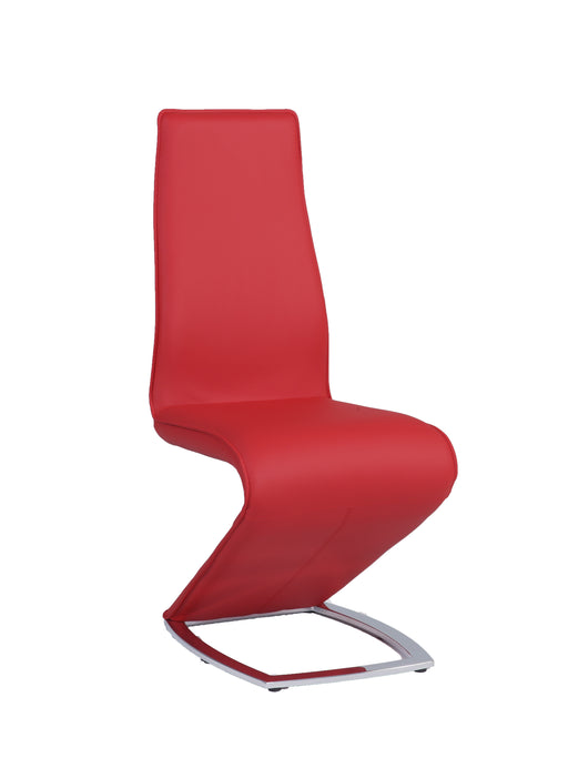 Chintaly TARA Modern Z-Shaped Side Chair - 2 per box - Red