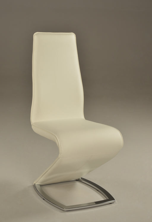 Chintaly TARA Modern Z-Shaped Side Chair - 2 per box - White
