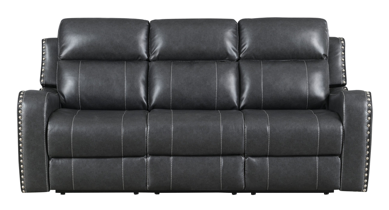 Global Furniture Reclining Sofa Dark Grey
