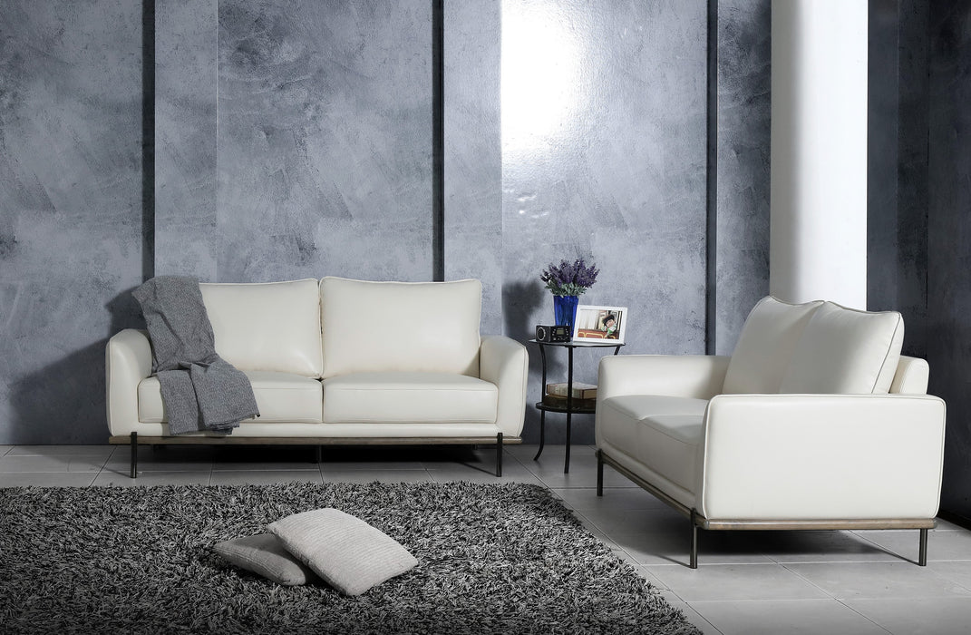 Global Furniture Blanche White Sofa