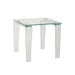 Chintaly VERA Contemporary All-Glass Square Lamp Table