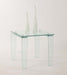 Chintaly VERA Contemporary All-Glass Square Lamp Table