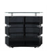 Chintaly XENIA Contemporary Channeled Front Bar - Black