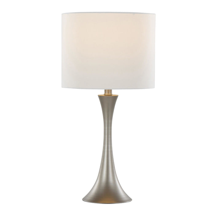 Lenuxe - 24" Metal Table Lamp (Set of 2) - White
