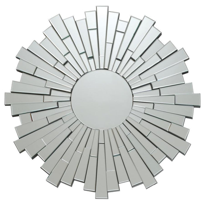 Danika - Sunburst Circular Mirror - Silver