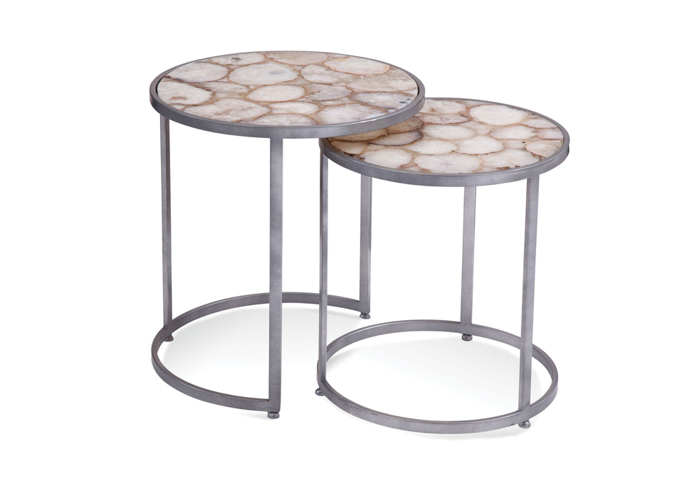 Delia - Bunching Accent Nesting Tables - Silver