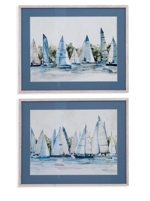 Pastel Marina I - Framed Print - Blue