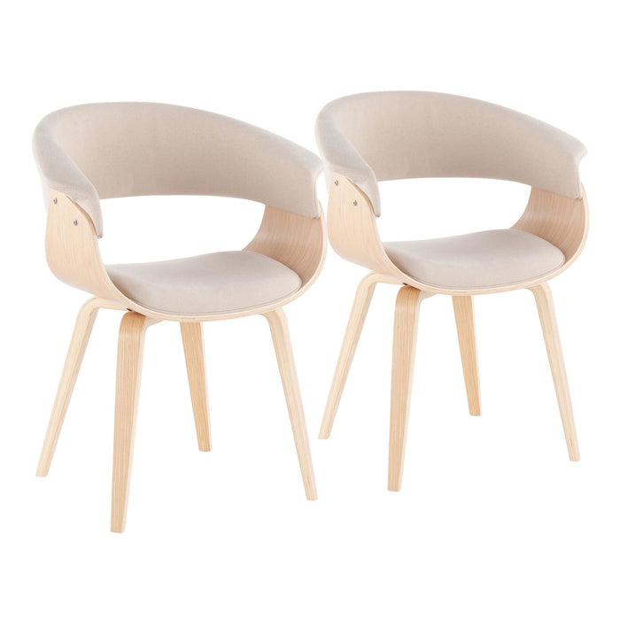 Vintage Mod - Chair (Set of 2) - Beige And Natural