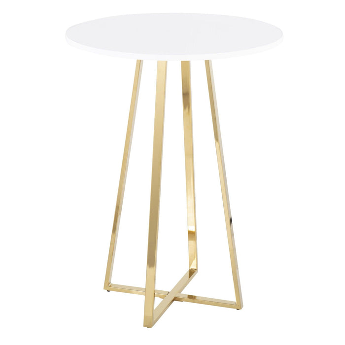 Cosmo - Cece 36" Counter Table - Gold And White