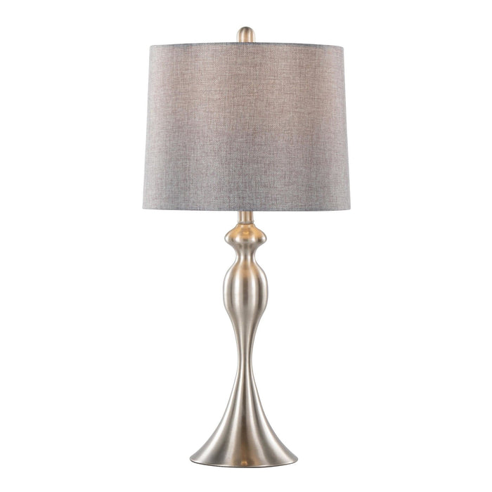 Ashland - 27" Metal Table Lamp (Set of 2) - Gray And Brushed Nickel