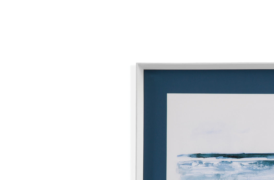 Choppy Surf II - Framed Print - Blue