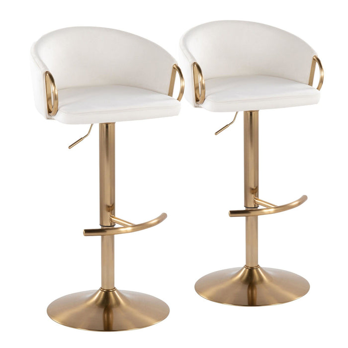 Claire - Adjustable Barstool (Set of 2) - White