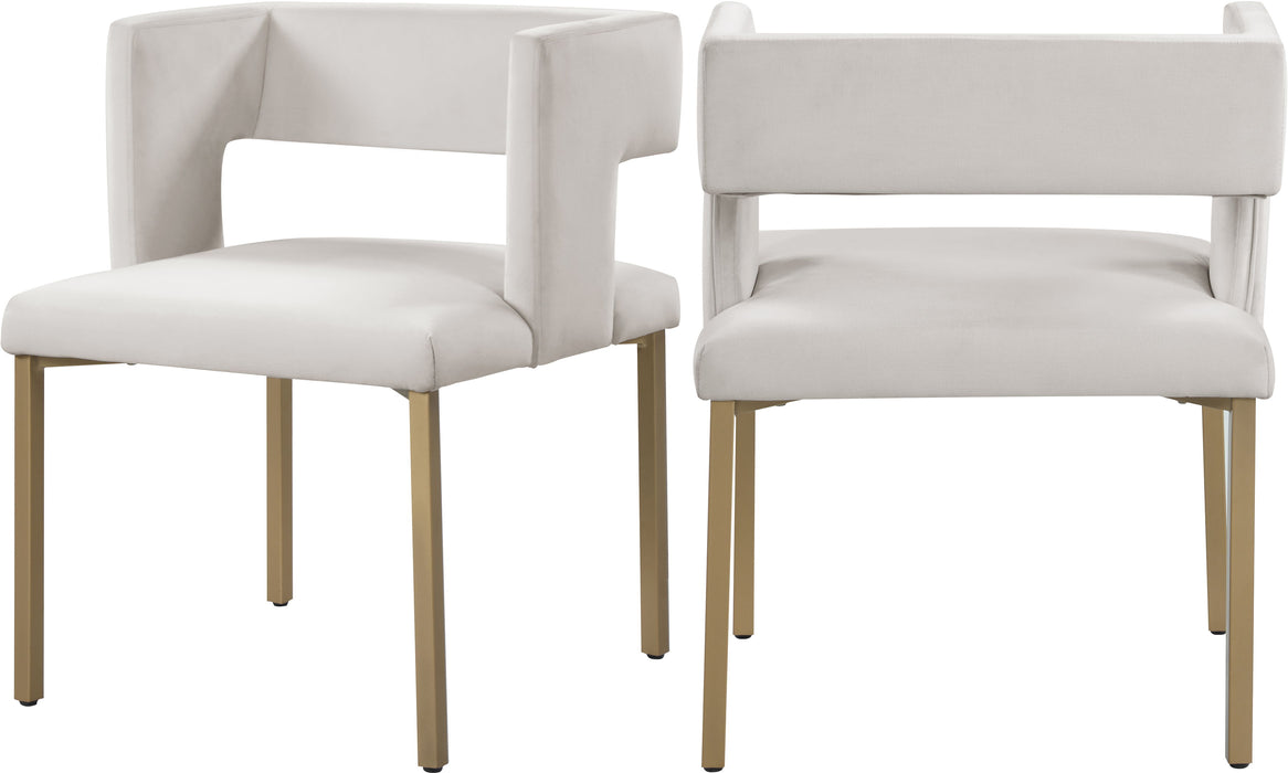 Caleb - Dining Chair with Gold Legs (Set of 2)
