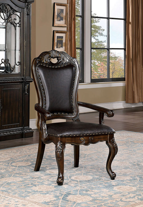 Lombardy - Arm Chair (Set of 2) - Walnut / Dark Brown