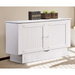 White Cottage Murphy Cabinet Bed by Arason Enterprises, Inc, featuring a compact fold-down design with a cozy, stylish look.