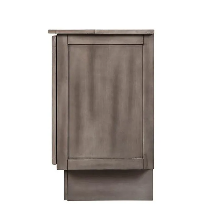 Charcoal Creden-ZzZ Brussels Murphy Cabinet Bed by Arason Enterprises, Inc, with closed cabinet and sleek, modern design.