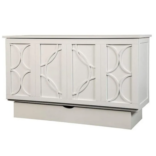 White Murphy cabinet bed by Creden-ZzZ Brussels from Arason Enterprises, Inc, shown as a compact, modern space-saving bedroom furniture piece.